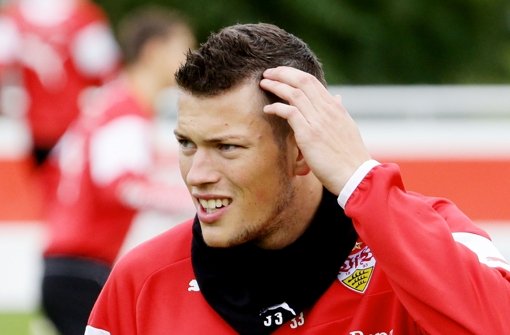 VfB-Stürmer Ginczek steht im Kader gegen Augsburg Foto: Pressefoto Baumann
