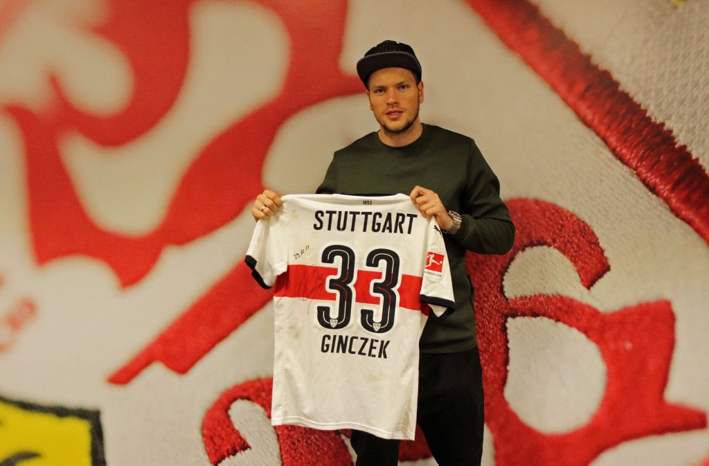 Daniel Ginczek trug sein Trikot gegen den SC Freiburg am 29. Oktober 2017.