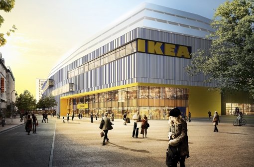 In Hamburg-Altona wird Ikea im nächsten Jahr ein Haus mit neuem Aufbau in Innenstadtlage eröffnen. Um in Baden-Württemberg wachsen zu können, sind ähnliche Konzepte gefragt. Foto: Visualisierung: Ikea