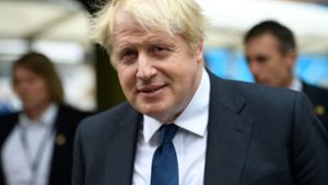 Premierminister Boris Johnson in Manchester. Foto: AFP/OLI SCARFF
