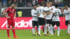 Die Hinrunden-Begegnung konnte Eintracht Frankfurt mit 2:1 gegen den VfB Stuttgart für sich entscheiden. Foto: Pressefoto Baumann