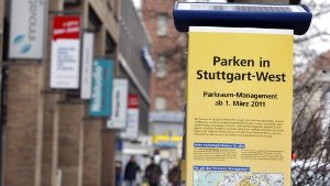 Seit 1. März gilt in Stuttgart-West ein neues Parksystem. Quelle: Unbekannt