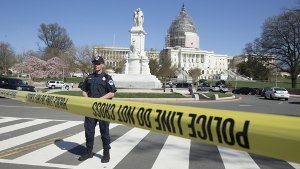 Beim Kapitol in Washington hat sich am Samstag ein Unbekannter erschossen.  Foto: EPA