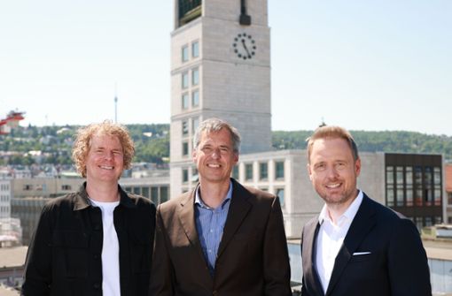 Die Geschäftsführer (von links) Florian Henneka (Korbmayer), Thomas Breuninger (Tritschler) und Timo Allert (Baslerbeauty) wollen Stuttgart attraktiver machen. Foto: Martin Fr/y