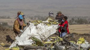 Die Absturzstelle der Boeing 737 Max 8. Jetzt wurde auch der Flugschreiber der Unglücksmaschine gefunden. Foto: AP