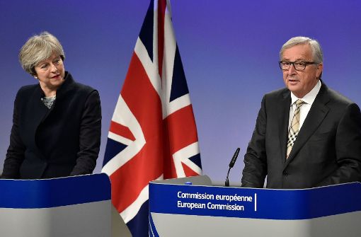 Keine Verständigung: Theresa May und EU-Kommissionspräsident Jean-Claude Juncker. Foto: AFP