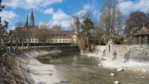 Viele Wasserpegel im Land – wie dieser im Stadtgarten in Konstanz – sind auf niedrigem Niveau. (Archivbild) Foto: IMAGO/bodenseebilder.de/IMAGO/bodenseebilder.de
