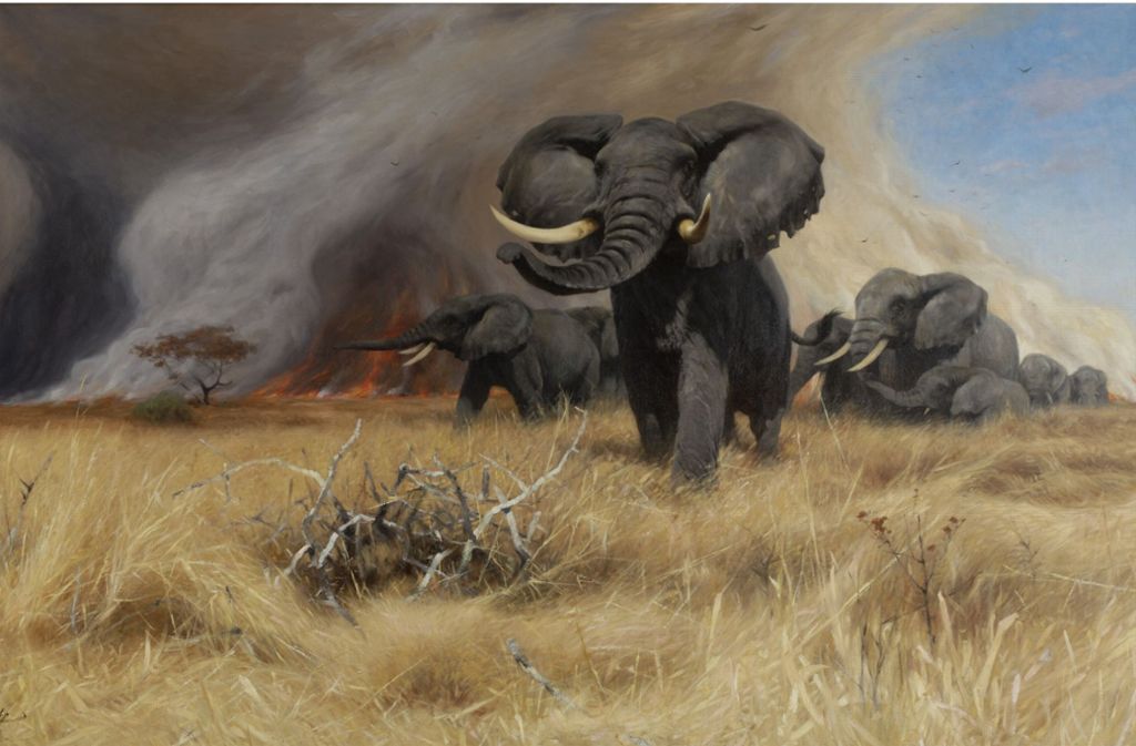 Wilhelm Kuhnerts Blick auf die Wildnis: „Elefanten“ (1917)