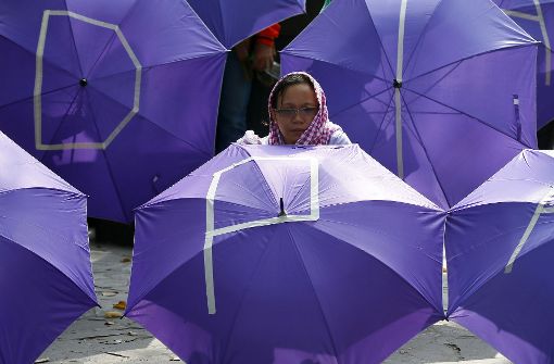 Auch auf den Philippinen wird der internationalen Frauentag gefeiert – hier eine Demo für mehr Frauenrechte. Foto: AP