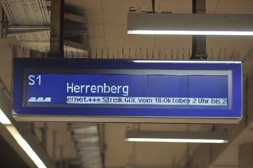 Am Sonntag fahren in Stuttgart aufgrund des Lokführerstreiks keine S-Bahnen. Der Streik endet am Montagfrüh um 4 Uhr. Foto: www.7aktuell.de | Florian Gerlach
