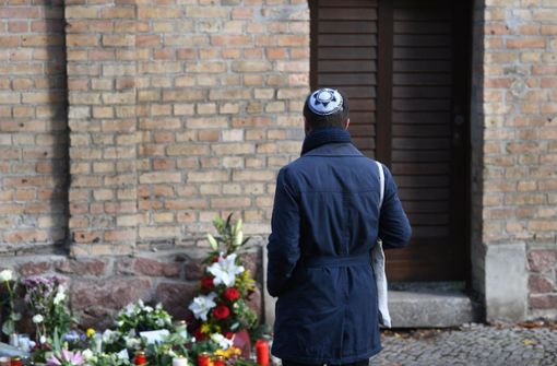 Ein Attentäter  hatte im Oktober 2019 versucht in der Synagoge von Halle ein Blutbad anzurichten. Zwei Menschen starben. Foto: dpa/Hendrik Schmidt