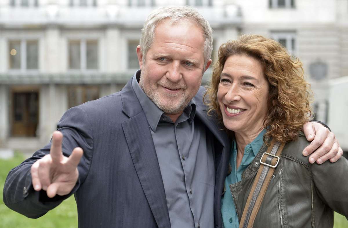 Österreich, Wien: Die österreichischen Schauspieler Harald Krassnitzer und Adele Neuhauser stellen die „Tatort“-Folge „Nullsummenspiel“ vor.