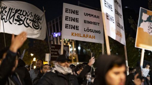 Nach der Pro-Palästina-Demonstration in Essen prüfen die Ermittler das Geschehen auf strafrechtliche Relevanz. Foto: dpa/Christoph Reichwein