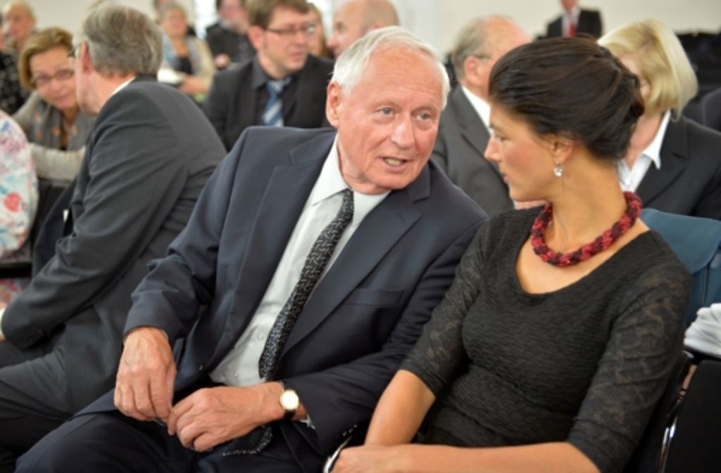 Der frühere Linksparteichef Oskar Lafontaine und seine Lebensgefährtin, die Linken-Politikerin Sahra Wagenknecht