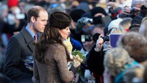 Zum Weihnachtsgottesdienst kamen Prinz William und seine schwangere Frau, Herzogin Kate, ohne ihren Sohn George. Foto: Getty Images Europe