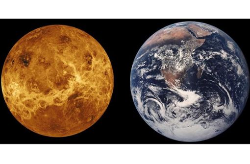 Größenvergleich von Erde und Venus Foto: Wikipedia commons