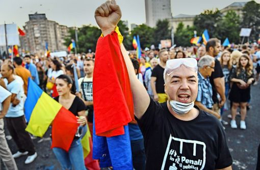 Viele Rumänen sind wütend auf ihre Regierung. Foto: AFP