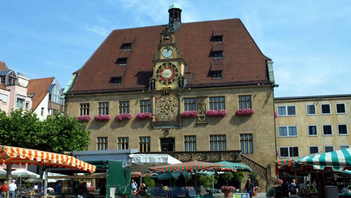 Auch das Rathaus in Heilbronn ist betroffen