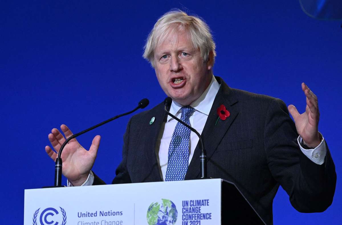 Es bestehe noch die Möglichkeit, die „tickende Weltuntergangs-Maschine“ zu stoppen, betonte Boris Johnson. Foto: AFP/JEFF J MITCHELL
