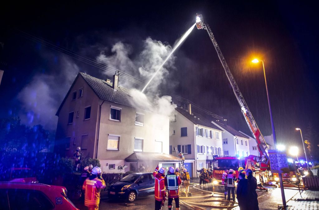 In Remseck/Neckar war ein Brand ausgebrochen.