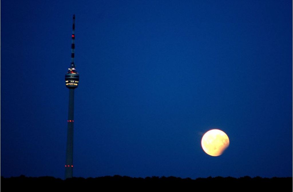 Die Mondfinsternis war auch in Stuttgart gut zu sehen.