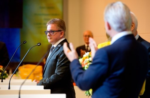 Guido Wolf (links) bekommt Applaus von CDU-Landeschef Thomas Strobl Foto: dpa