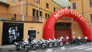 Blick auf das Moto-Guzzi-Werk am Firmensitz in Mandello del Lario Foto: Piaggio Group
