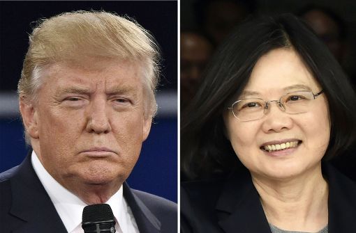Donald Trump hat mit der taiwanesischen Präsidentin Tsai Ing-wen telefoniert – und damit in China Entrüstung ausgelöst. Foto: AFP