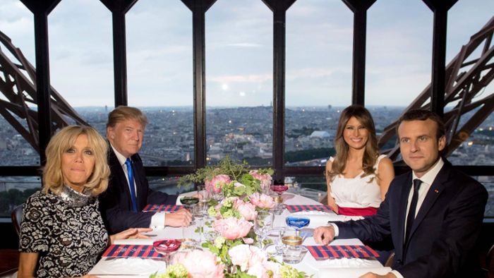 Dinner im Eiffelturm für US-Präsident und Frau Melania
