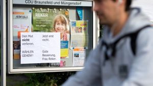 Die Kölner OB-Wahl wird durch die Messerattacke auf OB-Kandidatin Reker überschattet Foto: dpa