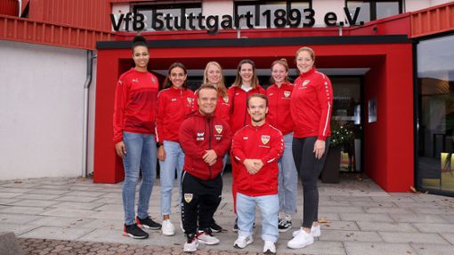 Neue und bisherige Top-Leichtathleten beim VfB Stuttgart. Foto: Pressefoto Baumann/Julia Rahn