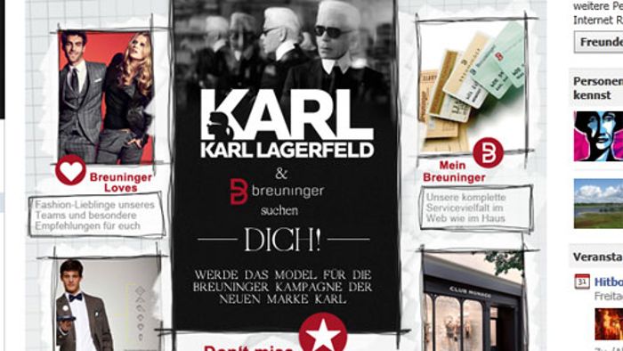 Lagerfeld sucht ein Model für Stuttgart