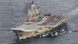 Die „Admiral Kusnezow“ ist Russlands einziger Flugzeugträger. Foto: AFP/STR