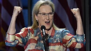 Hat ein Faible für patriotische Stoffe: Oscar-Preisträgerin Meryl Streep. Foto: AFP