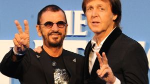 Beatles Paul McCartney und Ringo Starr gemeinsam im Studio