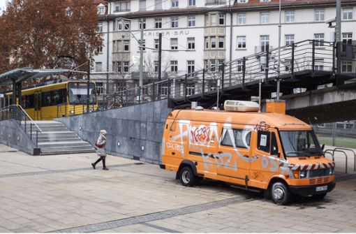 Der Messwagen am Marienplatz Foto: Lichtgut/David Mattheis