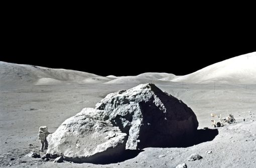Bei den Apollo-Missionen haben die Astronauten knapp 400 Kilogramm Mondgestein gesammelt und zur Erde zurückgebracht. Foto: NASA/Eugene Cernan