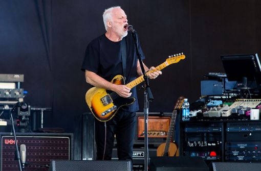 David Gilmour am 14. Juli 2016 bei  Jazz Open auf dem Stuttgarter Schlossplatz Foto: dpa/Christoph Schmidt