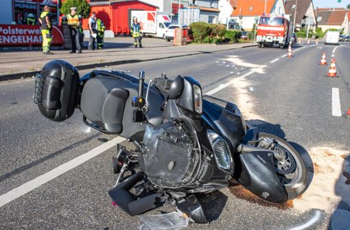 Der Rollerfahrer zog sich bei dem Unfall schwere Verletzungen zu. Foto: 7aktuell.de/Simon Adomat