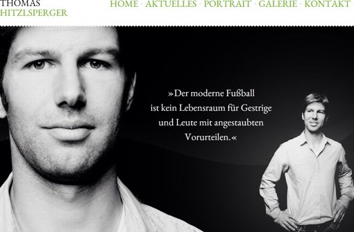 Die Homepage des ehemaligen Fußball-Nationalspielers Thomas Hitzlsperger. Foto: dictum law communications