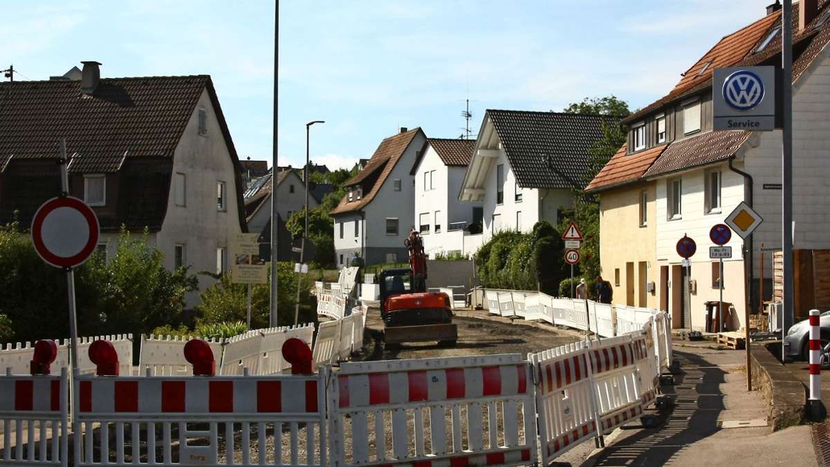 Sperrung in Leinfelden-Echterdingen: Seit drei Jahren leben die Stettener  mit dieser Baustelle