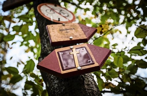 Die Kreuzsymbole dürfen an den Bäumen bleiben Foto: Lichtgut/Leif Piechowski