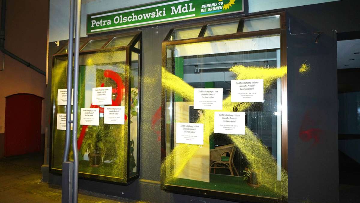 Farbanschlag in Bad Cannstatt: Wahlkreisbüro von Ministerin Olschowski wird zur Zielscheibe
