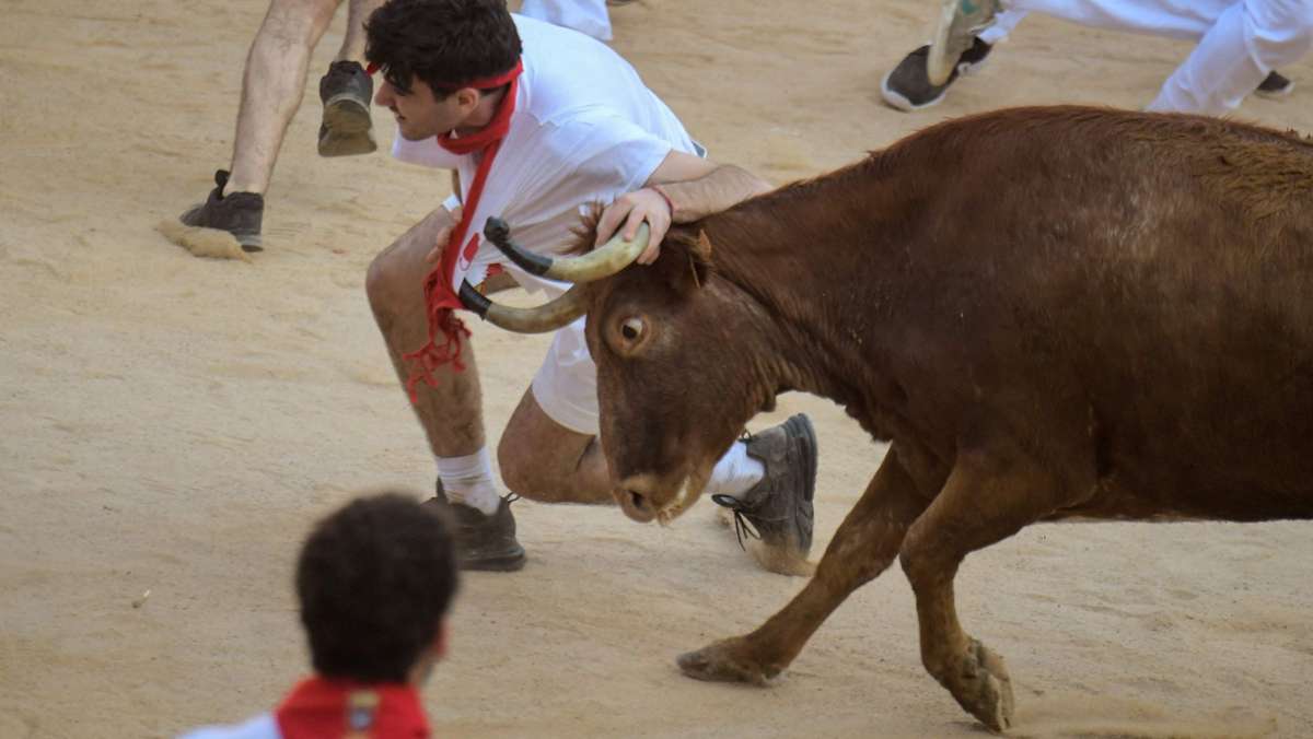 Stierhatz in Pamplona: „Sanfermines“-Fest in Spanien eröffnet
