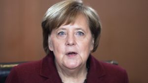 Angela Merkel zeigt sich enttäuscht nach dem abgelehnten Brexit-Deal. Foto: AP