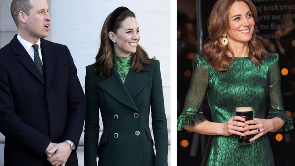 Duchess Kate and Prince William: In Ireland, the royal family wears green