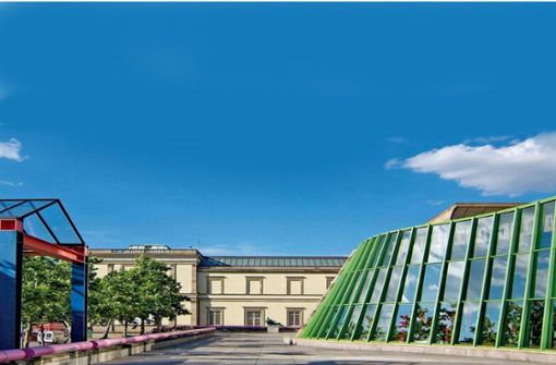 Prägt das Stuttgarter Stadtbild wesentlich mit: die Staatsgalerie mit dem 1984 eröffneten Neubau   von James Stirling (rechts) Foto: Staatsgalerie