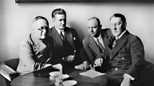 Die Führung der Deutschen Staatspartei 1930 (v. li.):  Erich Koch-Weser, Josef Winschuh, Erich Glimm und  Artur Mahraun Foto: ullstein bild