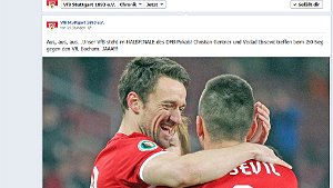 VfB: Halbfinal-Freude auf Facebook und Twitter