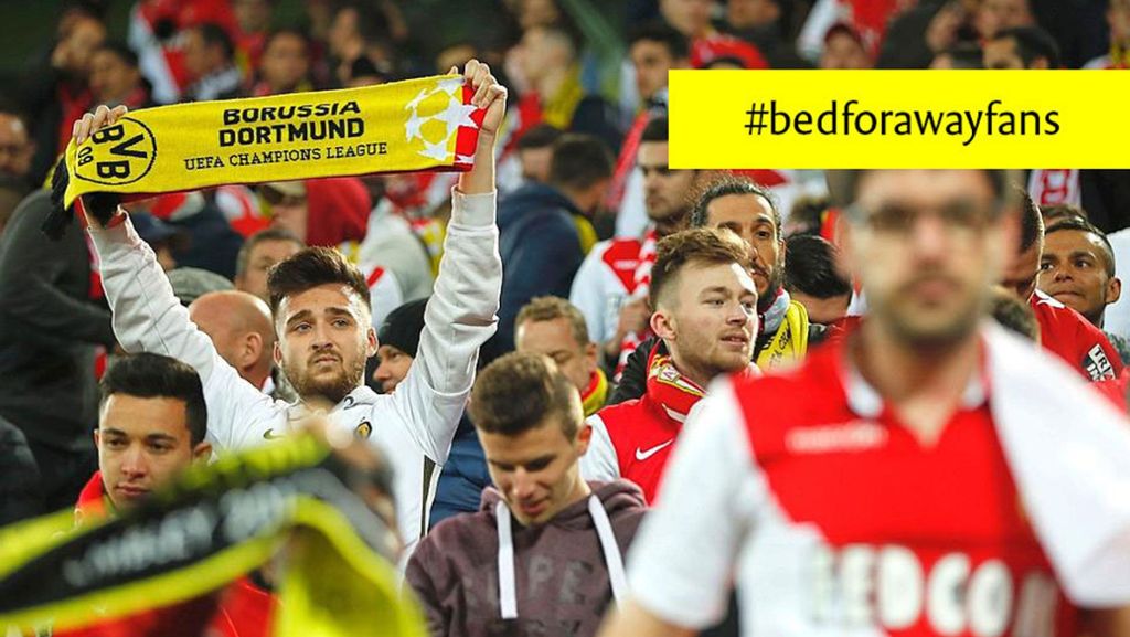 Attacke auf BVB-Bus in Dortmund: Unter #bedforawayfans finden die Fans ein Bett